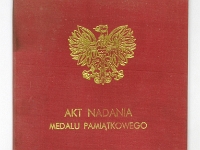 Akt nadania Medalu 40-lecia Ludowego Wojska Polskiego dla Odlewni Żeliwa, nadanego przez Kierownictwo Wojewódzkiego Sztabu Wojskowego w 1983 r.