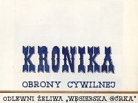Kronika Obrony Cywilnej Odlewni - 1953 - 1977