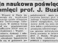 Nota prasowa na temat konferencji naukowej poświęconej pamięci Jerzego Buzka w Hucie im. Lenina w Nowej Hucie.