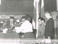 Rok 1960. Obrady Konferencji Sprawozdawczo-Wyborczej Rady Zakładowej i Rady Robotniczej Odlewni Żeliwa.