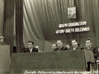 Rok 1959. Święto Odlewnika w Węgierskiej Górce. Na zdjęciu zarząd odlewni z dyrektorem Władysławem Adamcem (drugi od lewej).