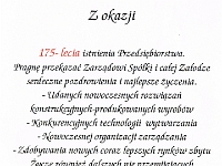 List Gratulacyjny od Dyrektora Odlewni w latach 1978 - 1990, inż. Antoniego Kręcichwosta.
