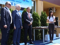 Wręczający Odznaczenia pamiątkowe z okazji jubileuszu 175-lecia (od lewej): Prezes Rady Nadzorczej Jacek Kseń, premier Jerzy Buzek, Prezes Zarządu Marek Podgrodzki.