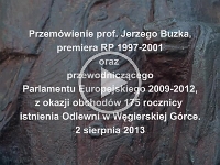 Przemówienie prof. Jerzego Buzka