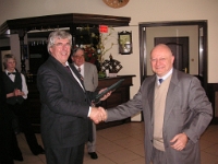 Spotkanie z okazji piątej rocznicy inauguracji działalności METALPOLU. Na pierwszym planie Dyrektor Naczelny Władysław Płonka oraz Didier Frot. 8 marca 2005 r.